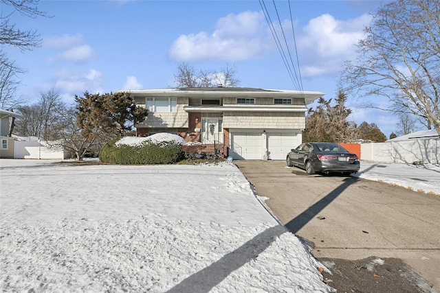 split foyer home with a garage