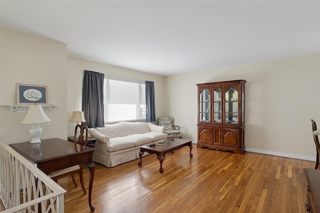 living room featuring hardwood / wood-style floors