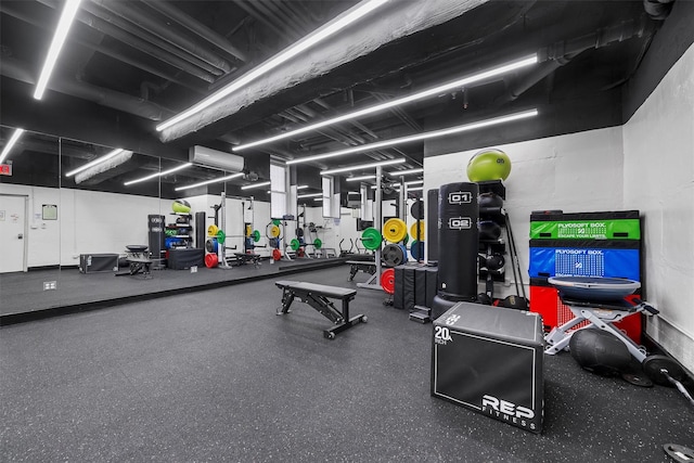 view of exercise room