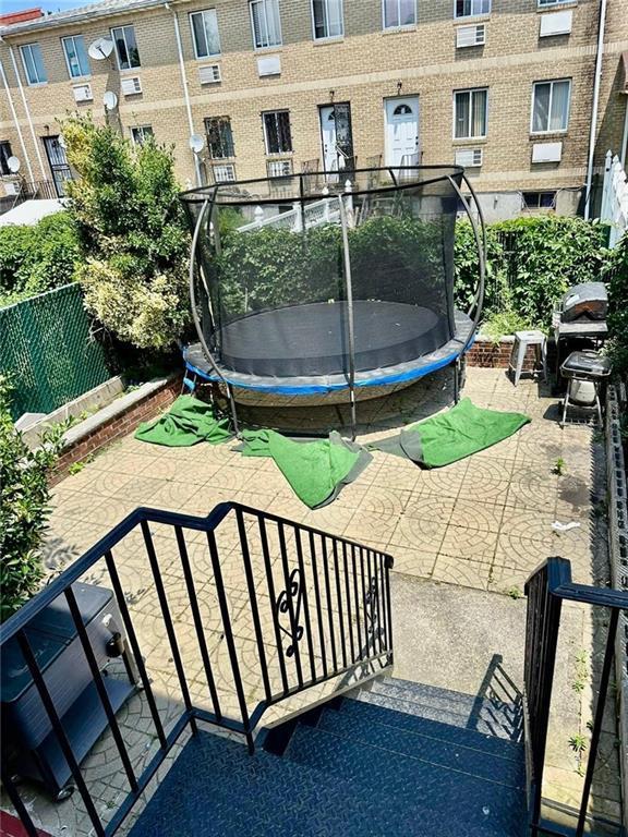 view of patio featuring a trampoline