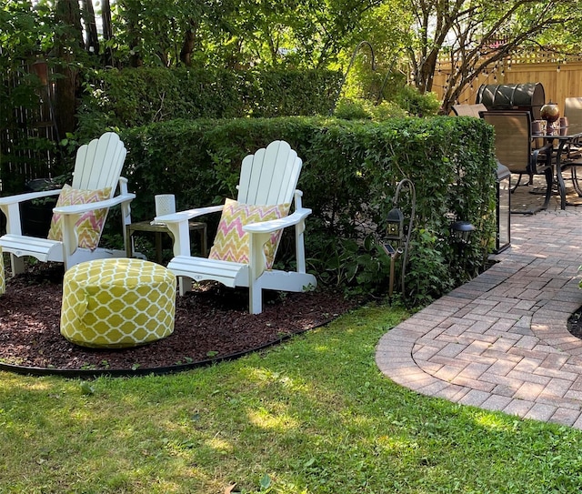 view of yard featuring a patio