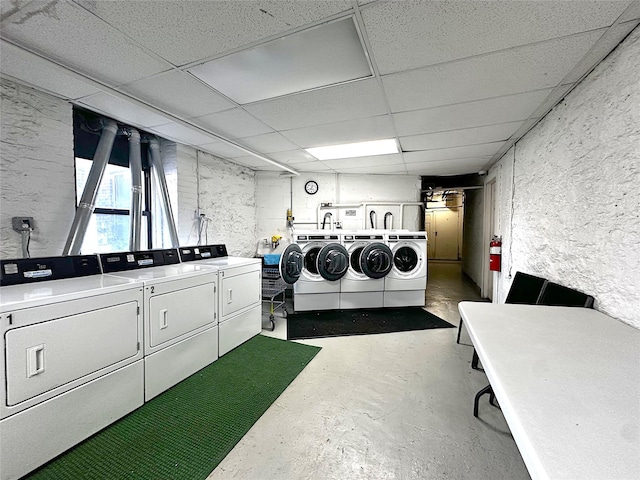 laundry area featuring independent washer and dryer