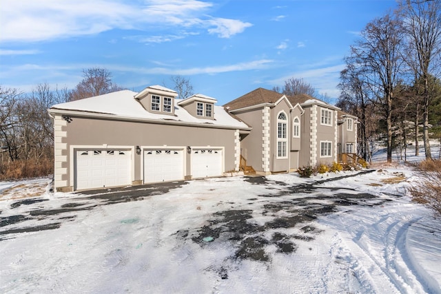 view of snow covered exterior