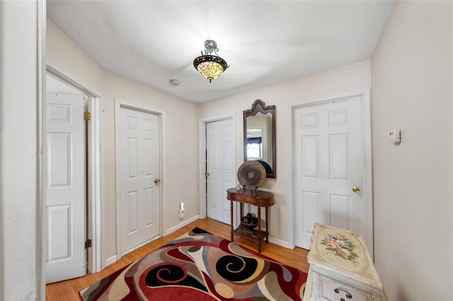 entryway featuring hardwood / wood-style floors