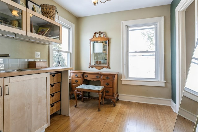 interior space featuring light hardwood / wood-style flooring