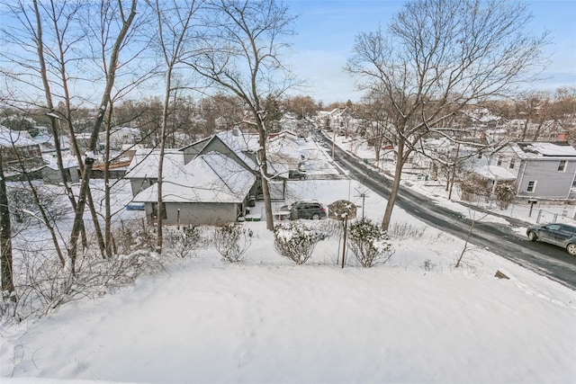 view of snowy yard