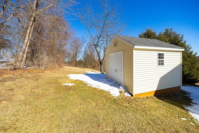 view of shed