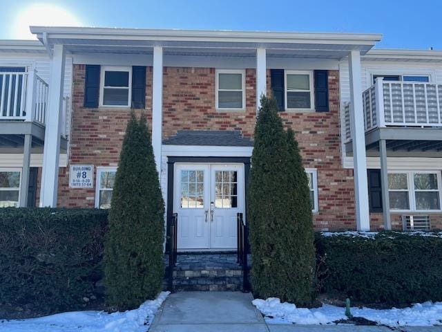 view of front of home with french doors