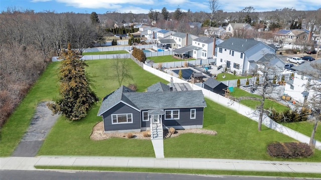 birds eye view of property featuring a residential view