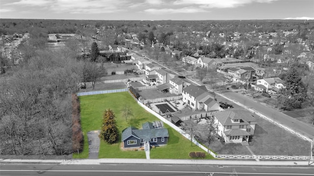 aerial view featuring a residential view