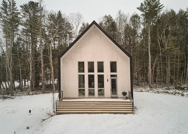 view of snow covered structure