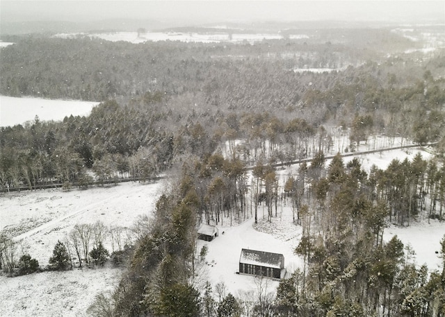 view of snowy aerial view