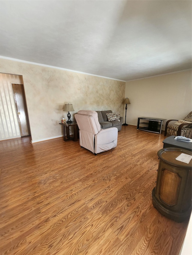 living room featuring light hardwood / wood-style flooring