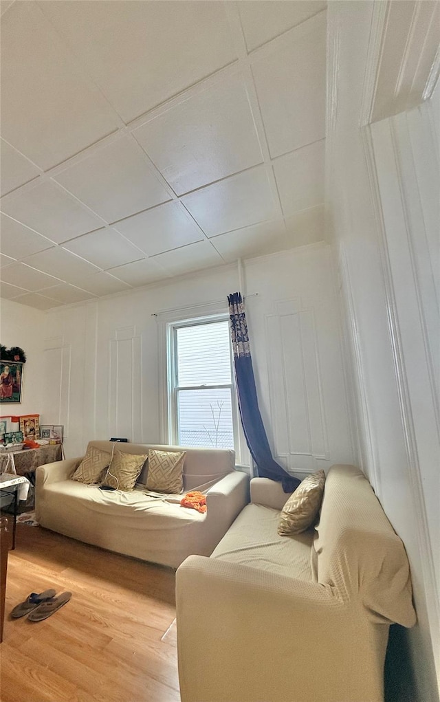 living room featuring hardwood / wood-style floors