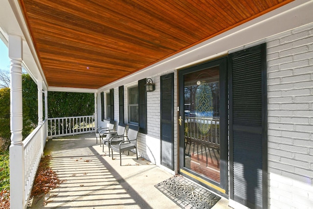 exterior space with covered porch