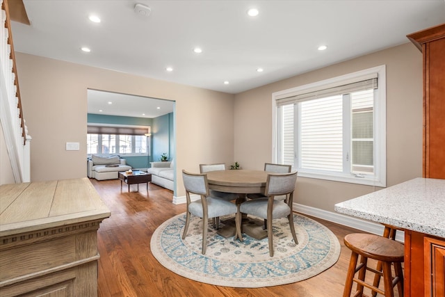 dining room featuring dark hardwood / wood-style floors