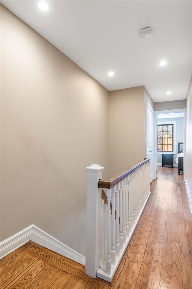 hallway featuring hardwood / wood-style floors