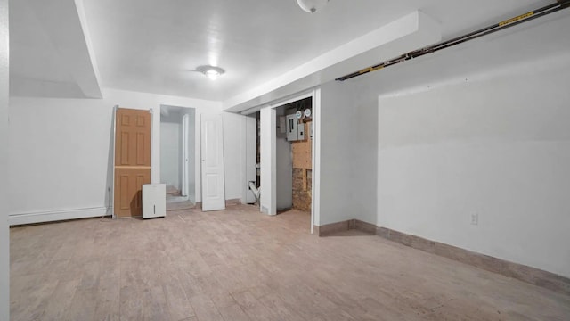 unfurnished bedroom with light hardwood / wood-style flooring