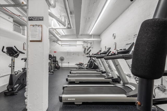 view of exercise room