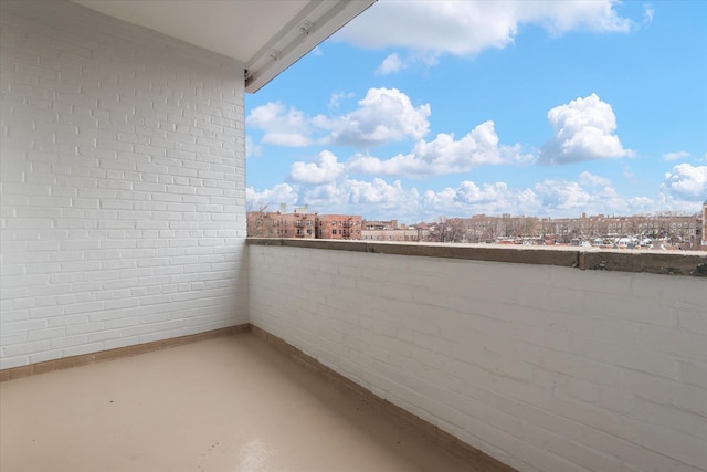 balcony featuring a city view