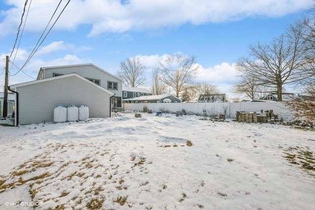 view of snowy yard