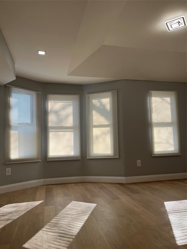 unfurnished room featuring wood-type flooring