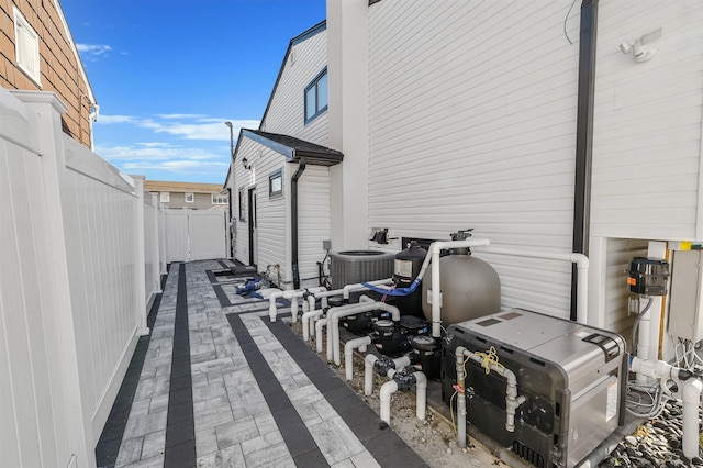 view of patio with central air condition unit