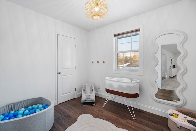 bathroom featuring wood-type flooring