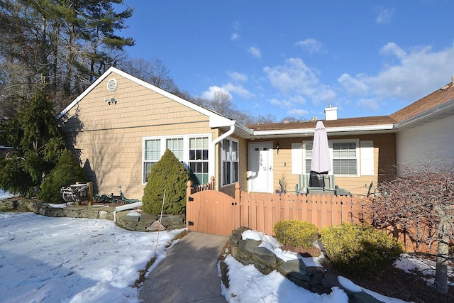 view of front of home