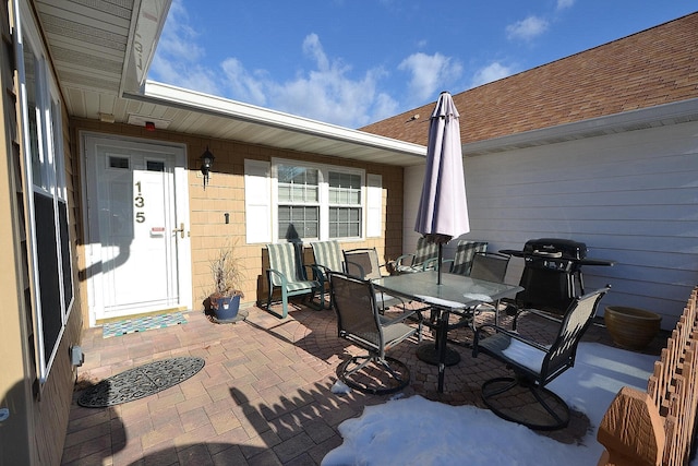 view of patio / terrace featuring area for grilling