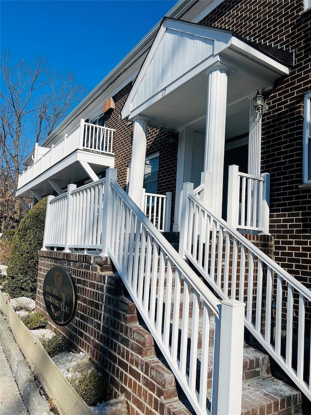 view of home's exterior featuring covered porch