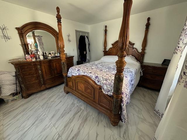 bedroom with a closet