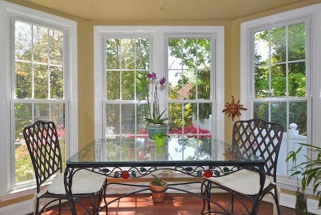 view of sunroom