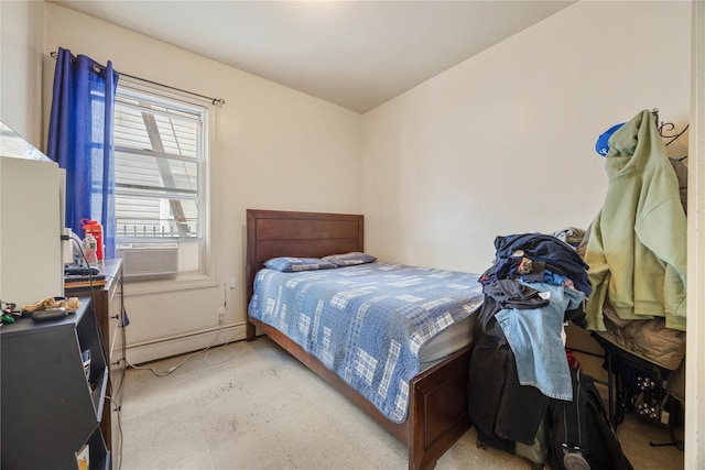 bedroom featuring baseboard heating