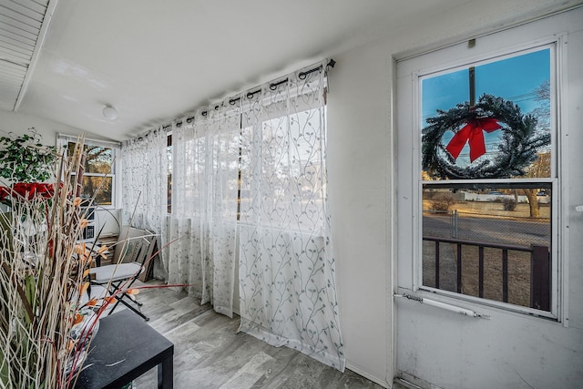 miscellaneous room featuring hardwood / wood-style floors