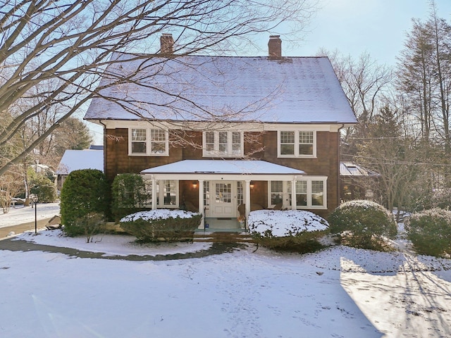 view of front of home with covered porch