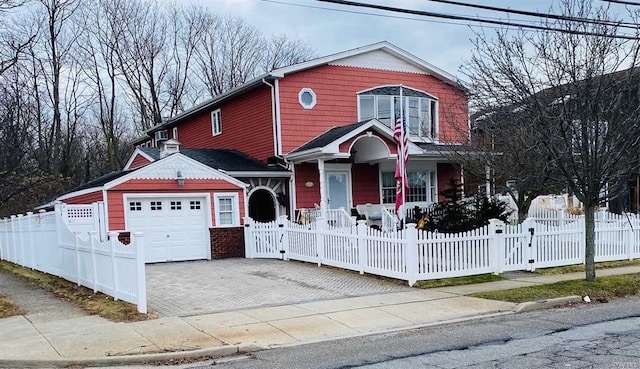 view of front of house featuring a garage