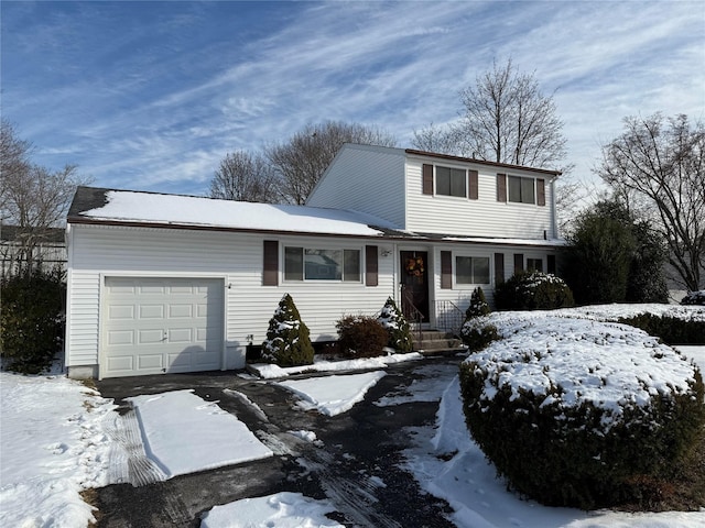 view of property featuring a garage