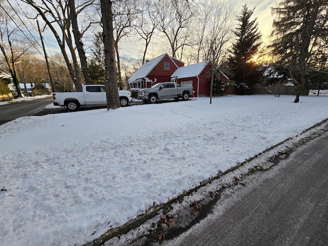 view of snowy yard