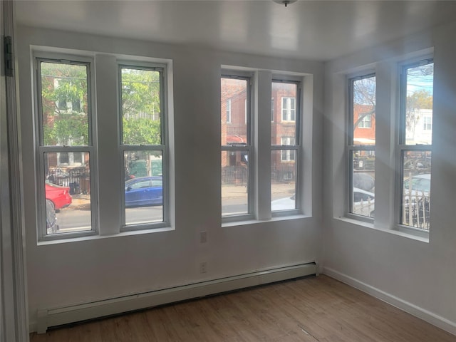 interior space with baseboard heating