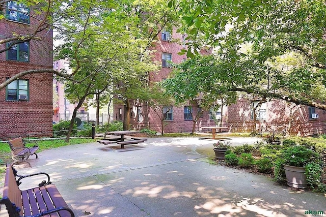 view of property's community featuring a patio