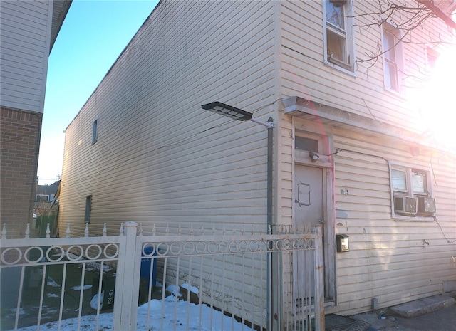 view of property exterior featuring cooling unit