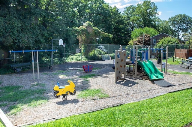 view of play area