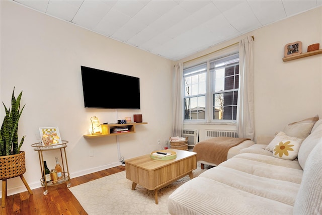 living room featuring hardwood / wood-style floors