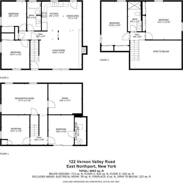 122 Vernon Valley Rd, East Northport, NY 11731 - view of property floor plan
