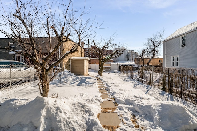 view of snowy yard