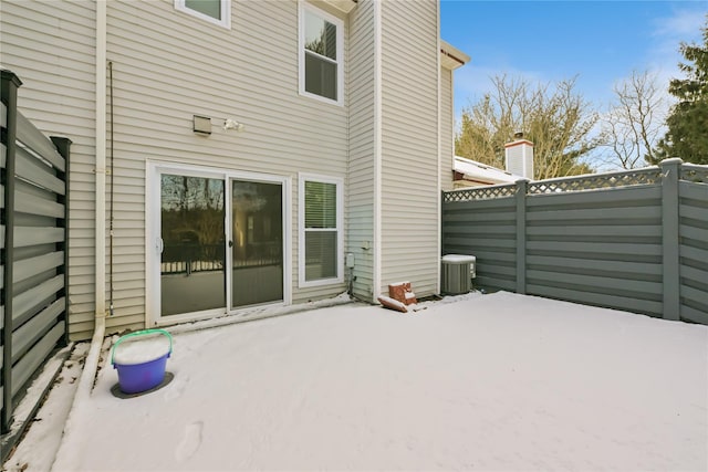 view of patio featuring central AC unit