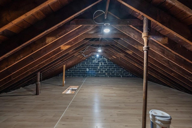 view of attic