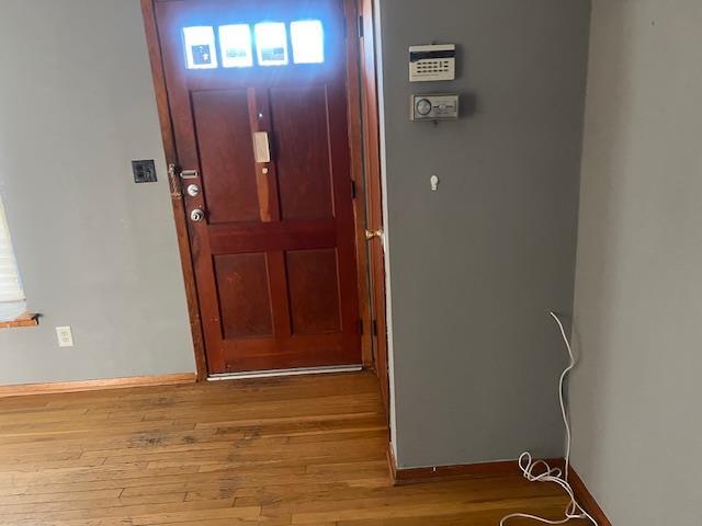 entryway featuring light wood-type flooring