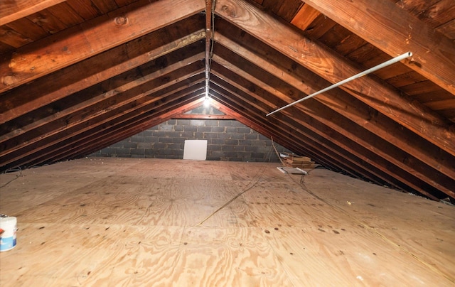 view of attic